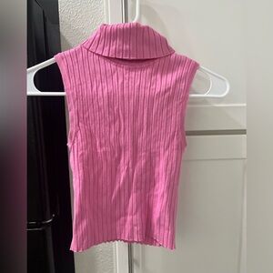 Zara pink turtle neck crop top
